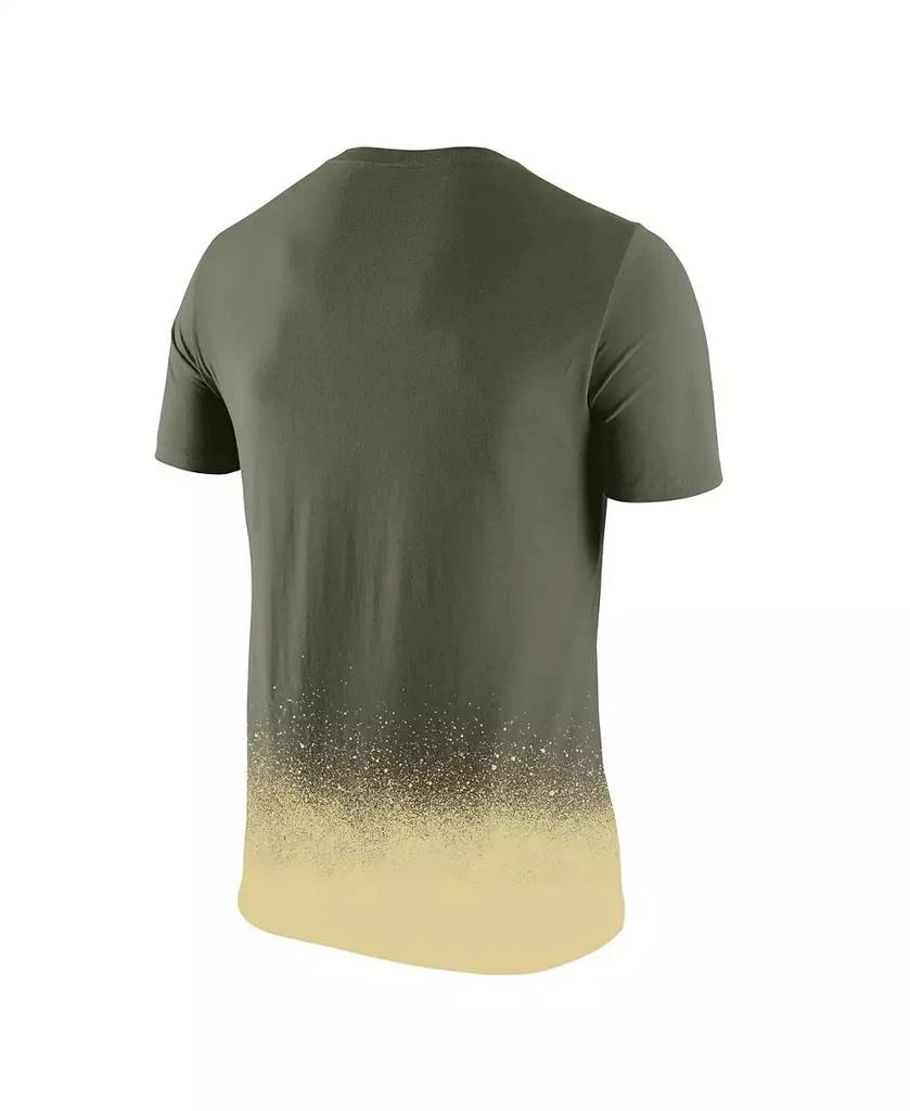 NIKE Men's Olive Army Black Knights 1st Armored Division Old Ironsides Rivalry Splatter T-shirt 2