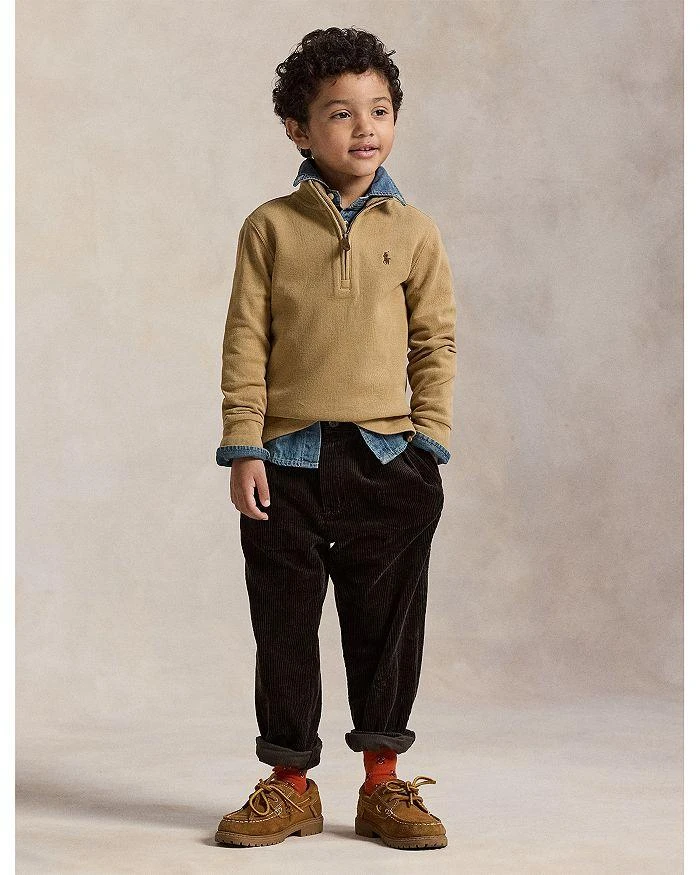 Ralph Lauren Boys' Estate Rib Quarter Zip Pullover - Big Kid, Little Kid 2