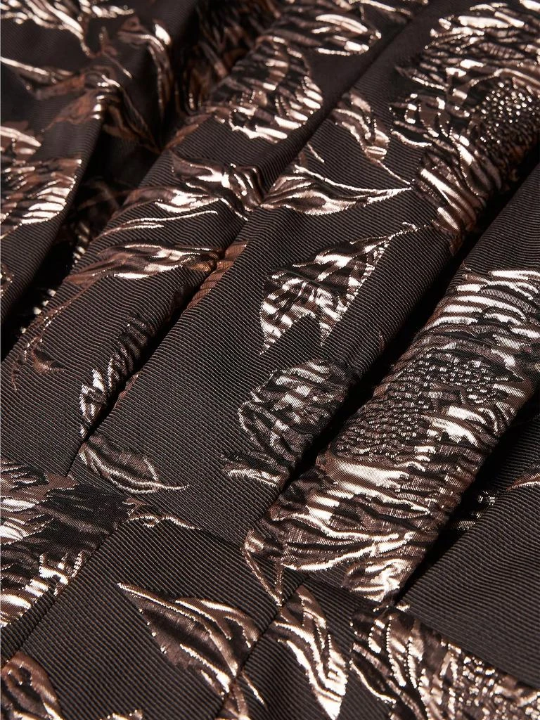 Kay Unger Theodora Floral Metallic Jacquard Sleeveless Gown 7