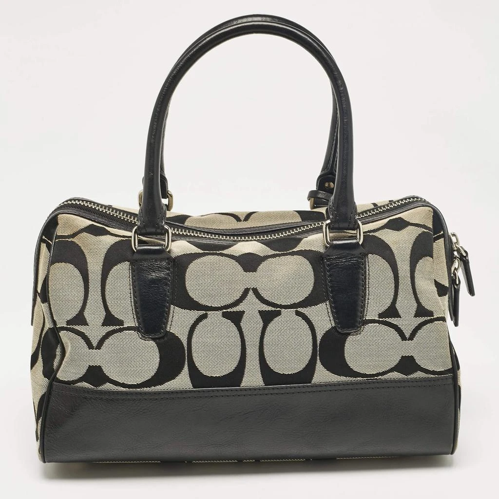 Coach Coach Black Signature Canvas and Leather Legacy Haley Satchel 4