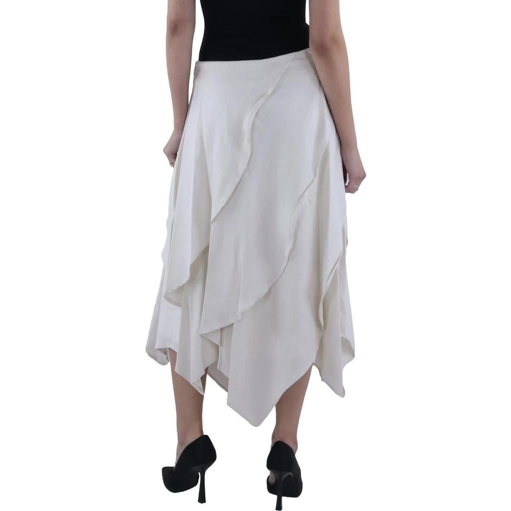 BCBG Womens Tiered Mid Calf Asymmetrical Skirt 2