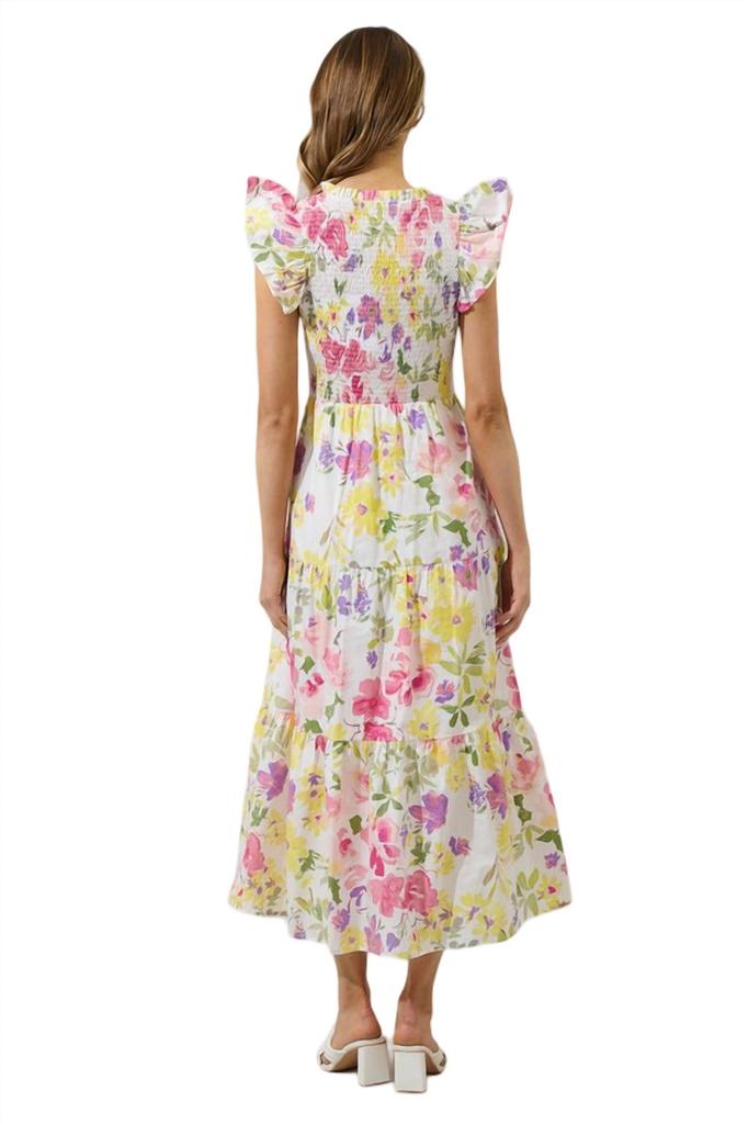 Sugarlips Sugarlips - Leonie Sunfire Tiered Midi Dress