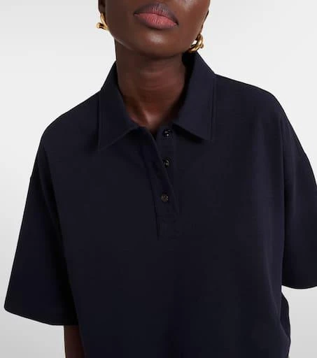 Bottega Veneta Cropped cotton-blend piqué polo shirt 6