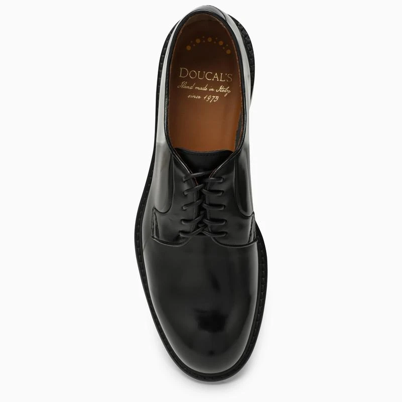 Doucal's Low black leather lace-up 4