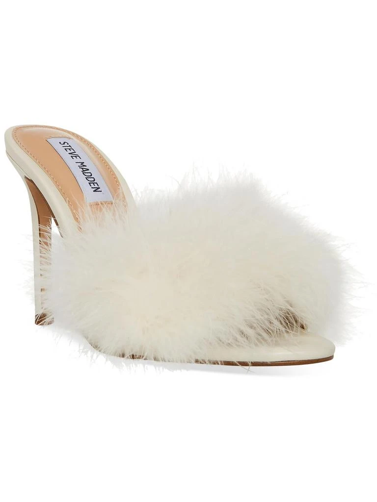 Steve Madden Spin Womens Feathers Slip On Heels 5