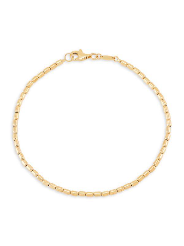 Saks Fifth Avenue 14K Yellow Gold Cube Link Bracelet
