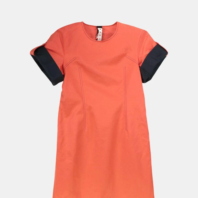 Marni Marni Women's Orange / Black Arabesque Dress 8 US 44 EU 1