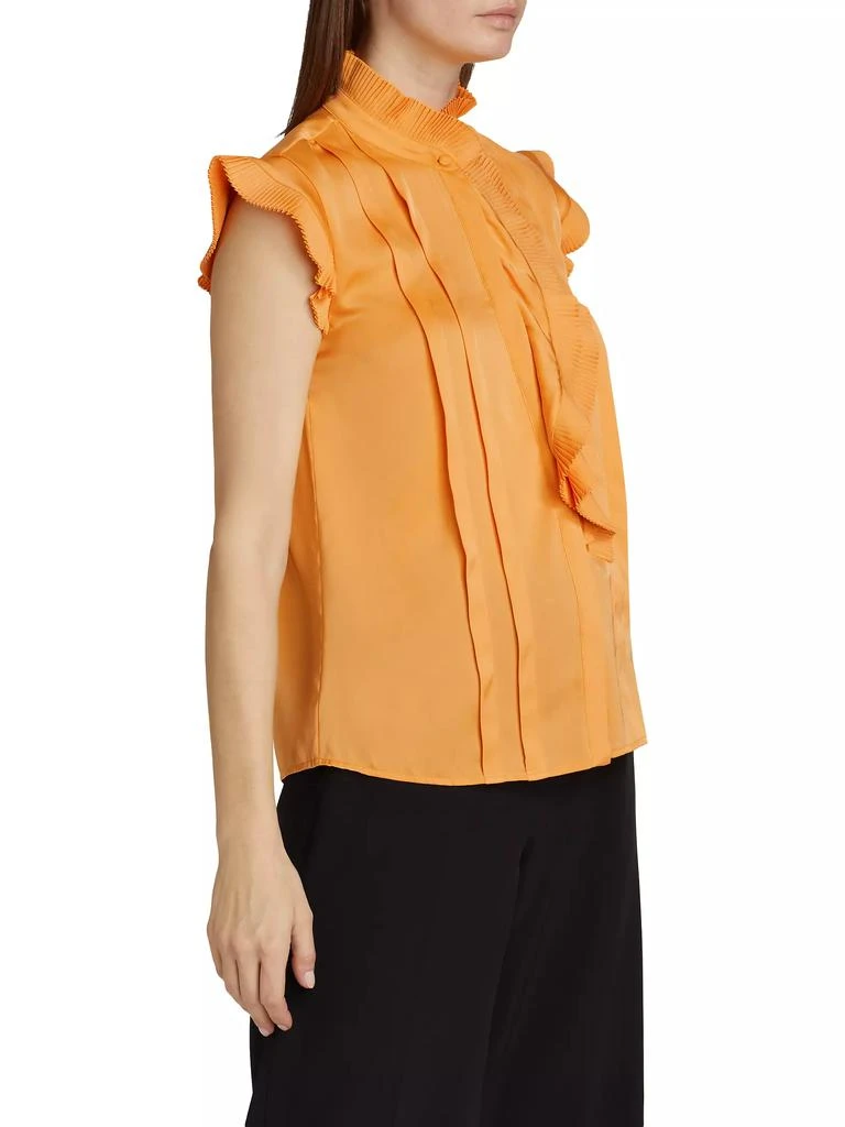 Elie Tahari Chloe Silk Pleated Blouse 4