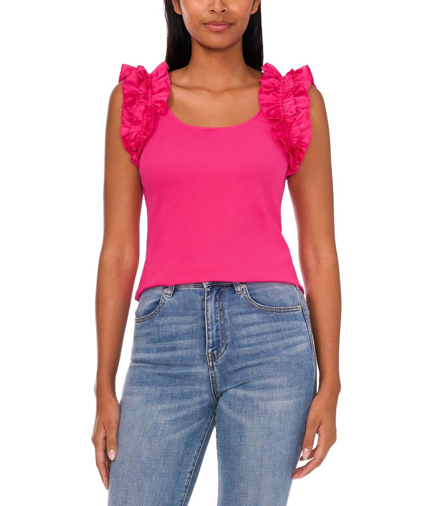 CeCe Ruffle Rib Tank