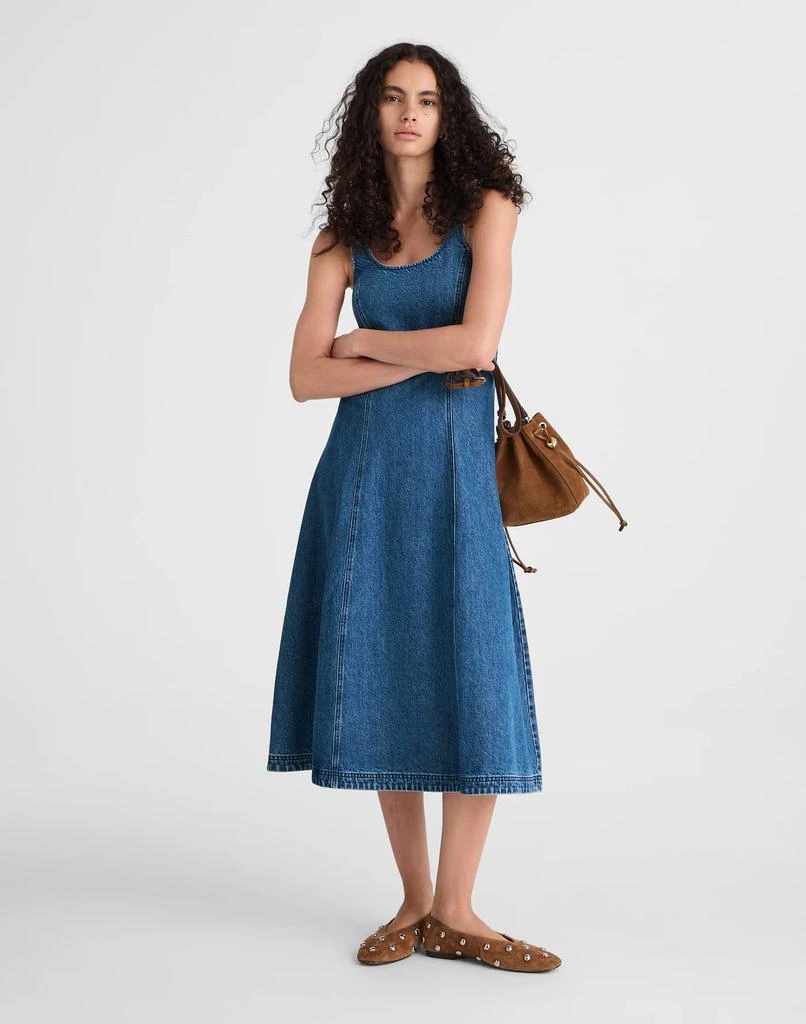 Madewell Denim Scoopneck Midi Dress