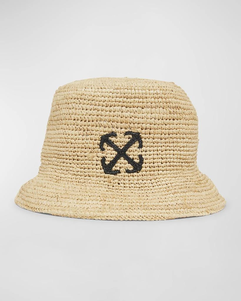 Shop Arrow Raffia Bucket Hat on Sale at BeyondStyle – Get 40  display picture 1