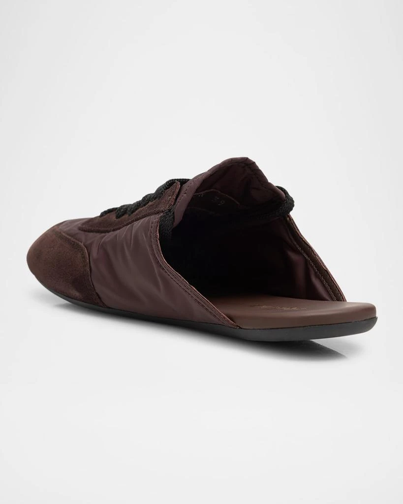 Prada Collapse Nylon and Suede Open-Back Sneakers 5