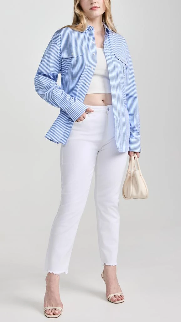 Paige White Noise Grand Hem Jeans 10