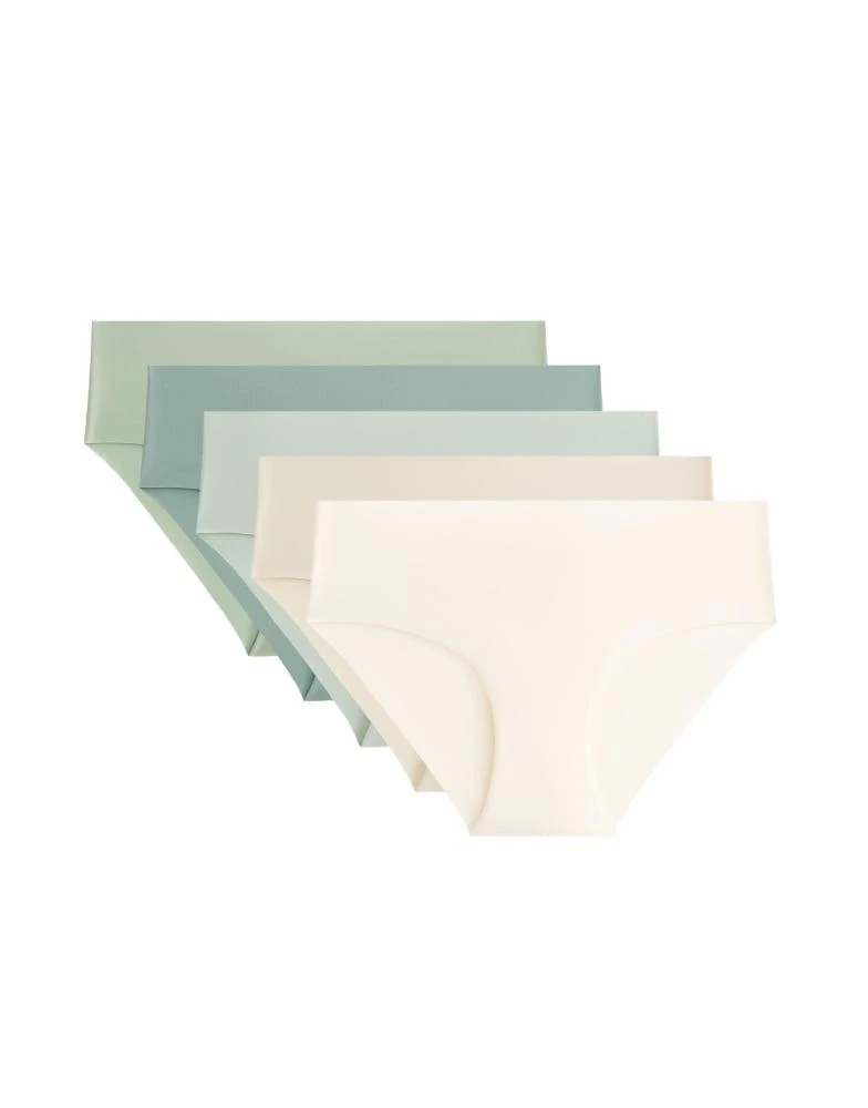 OYSHO OYSHO 5 invisible polyamide blend classic briefs in sand 1