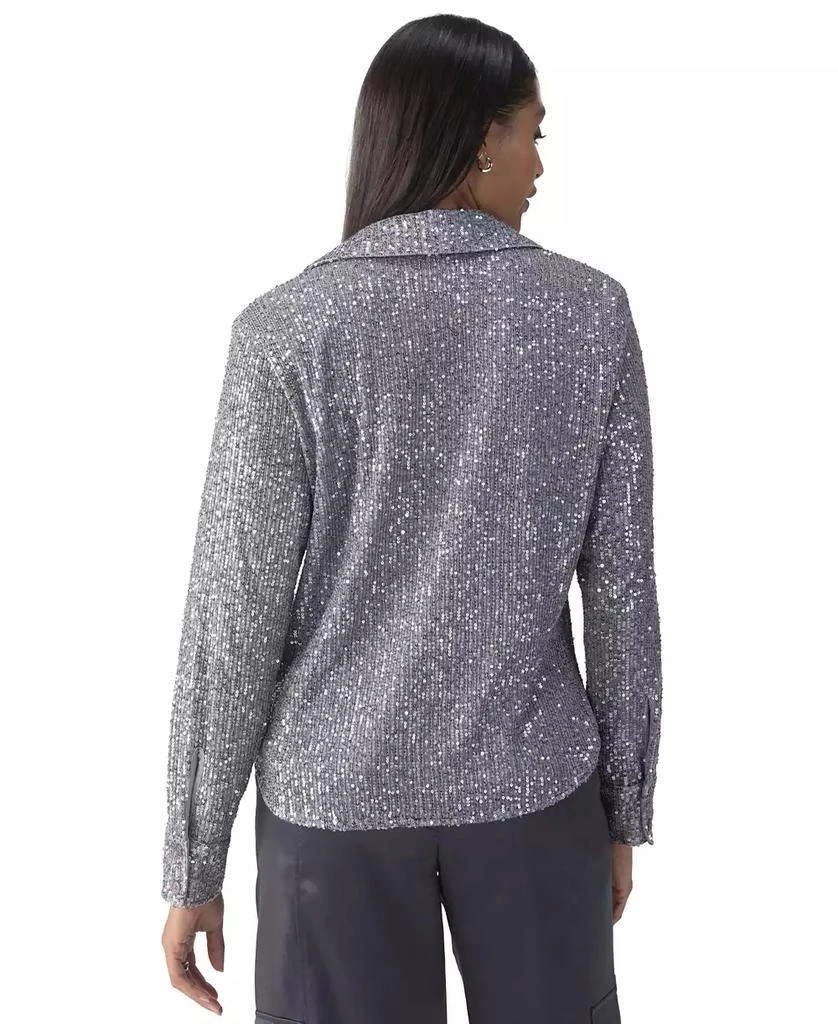 Sanctuary Women's Radiant Long-Sleeve Sequin Shirt 4