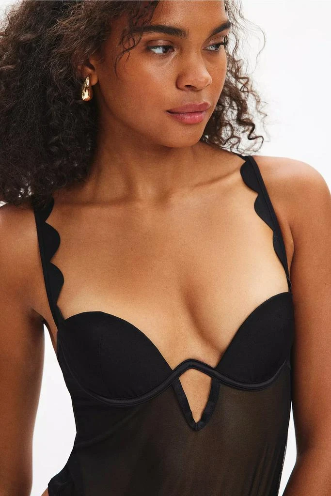BLUEBELLA Bluebella Jasmine Sheer Mesh Scalloped Wired Bodysuit 3