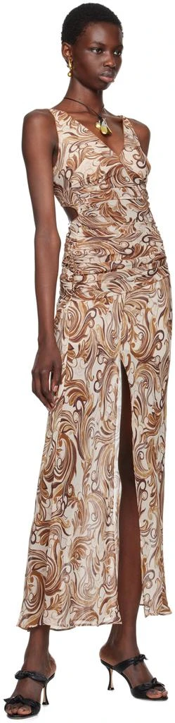 Bec & Bridge Beige & Brown Jocelyn Maxi Dress 4