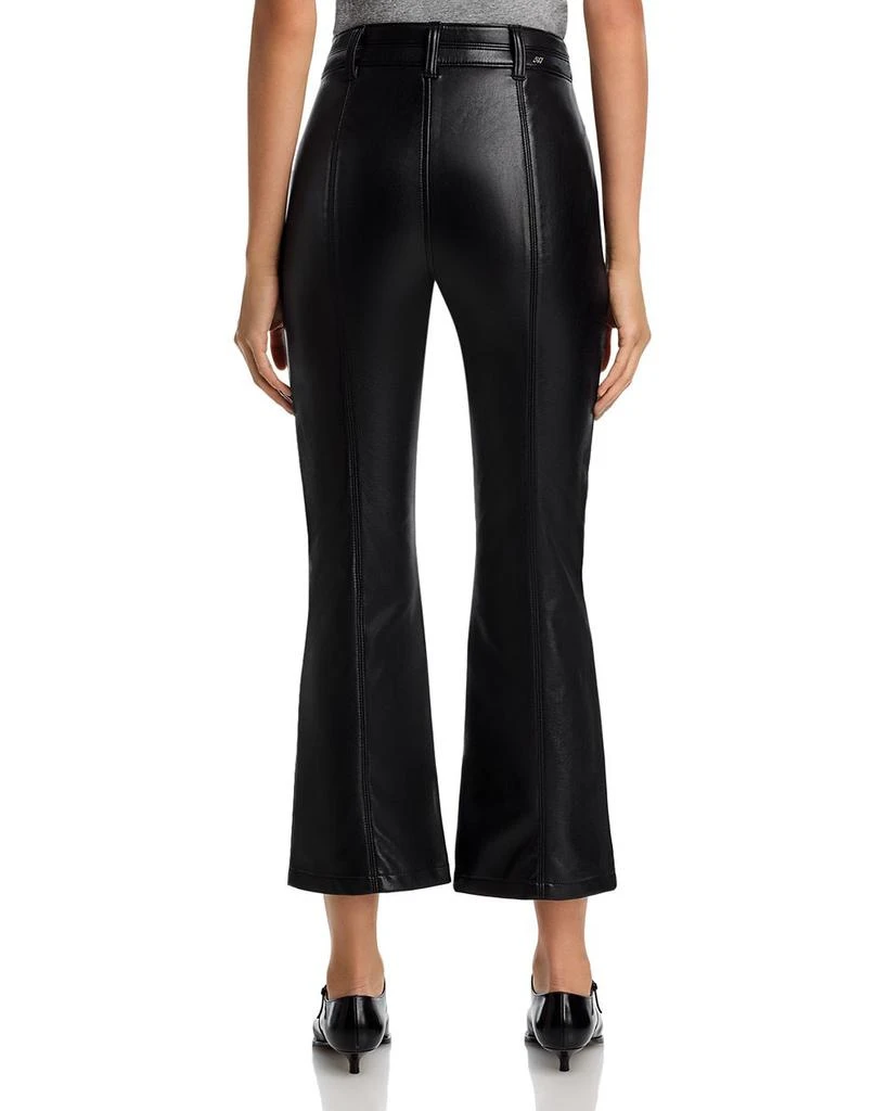 Cinq à Sept Faux Leather Dorothea High Rise Ankle Jeans in Black 3