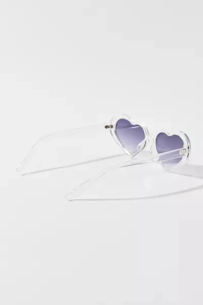 Urban Outfitters Amour Clear Plastic Heart Sunglasses 3