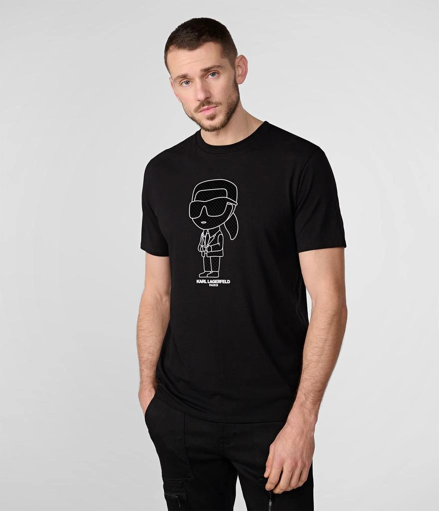 Karl Lagerfeld Paris TEXTURED LARGE KARL CHARACTER TEE 1