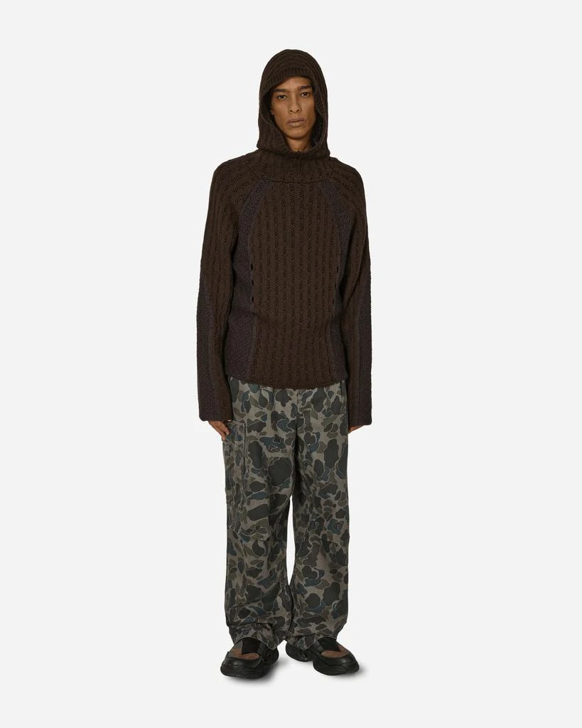 ROA Flower Stitch Hoodie Brown 4