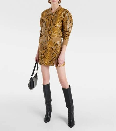 Isabel Marant Blair snake-effect leather miniskirt 2