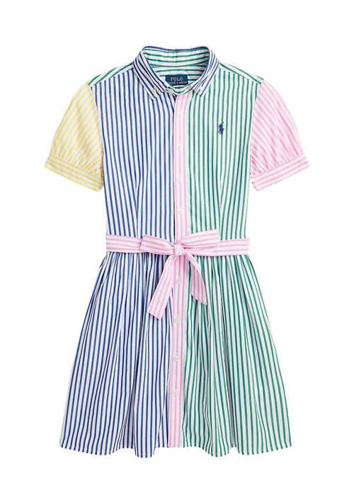 Ralph Lauren Childrenswear Lauren Childrenswear Girls 7 16 Striped Cotton Fun Shirtdress