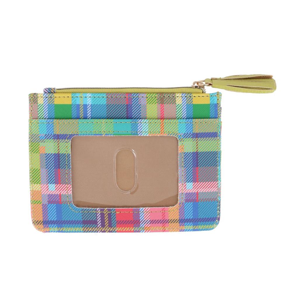 Buxton Women's Madras Vegan Leather Slot Coin Case