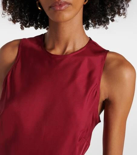Asceno Valencia silk twill slip dress 4