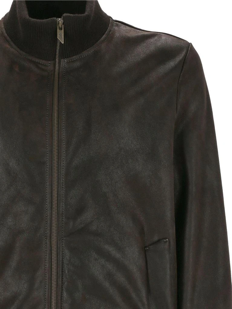 Salvatore Santoro Salvatore Santoro Zipped Leather Bomber Jacket 3
