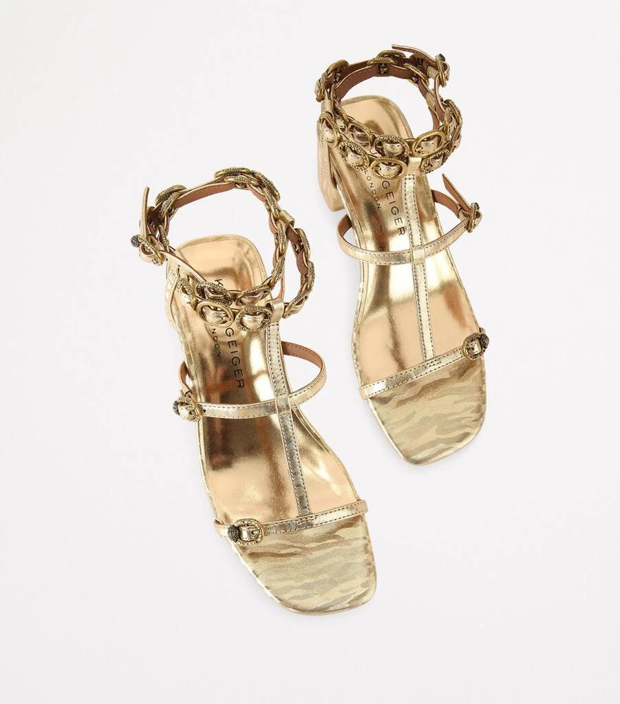 Kurt Geiger Leather Regent Block Sandals 4