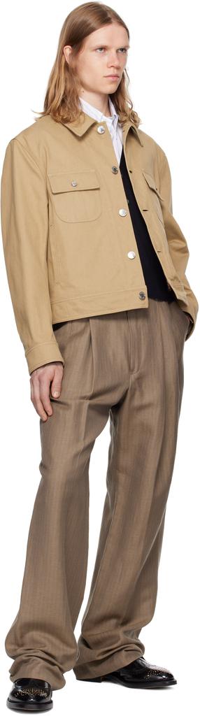 Shop Khaki Backstrap Utility Jacket on Sale at BeyondStyle – Get