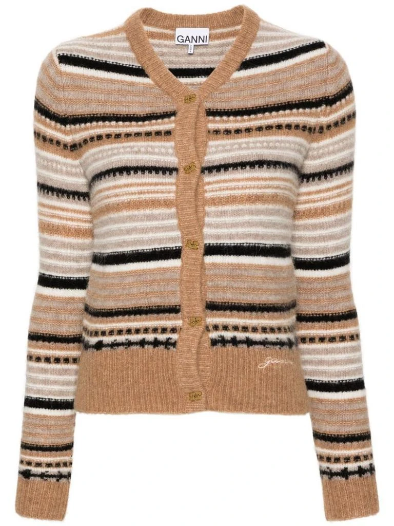 Ganni Ganni Striped Cardigan 1