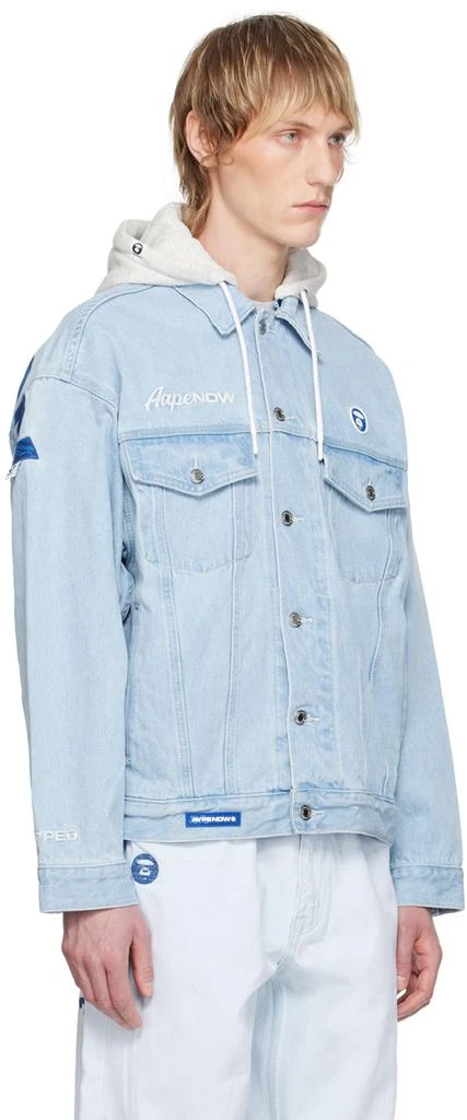 AAPE by A Bathing Ape Blue Hooded Denim Jacket 2