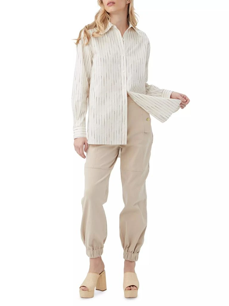 Trina Turk Litsa Striped Silk-Blend Top 2