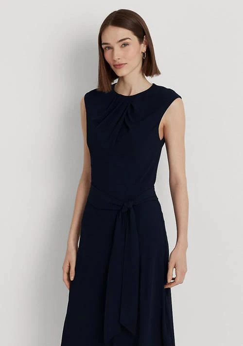 Ralph Lauren Bubble Crepe Cap-Sleeve Dress 4