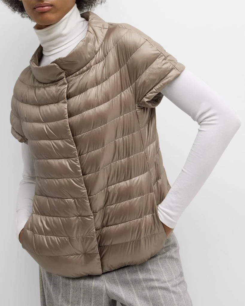 Herno Emilia Water-Resistant Ultralight Nylon Puffer Cape 7