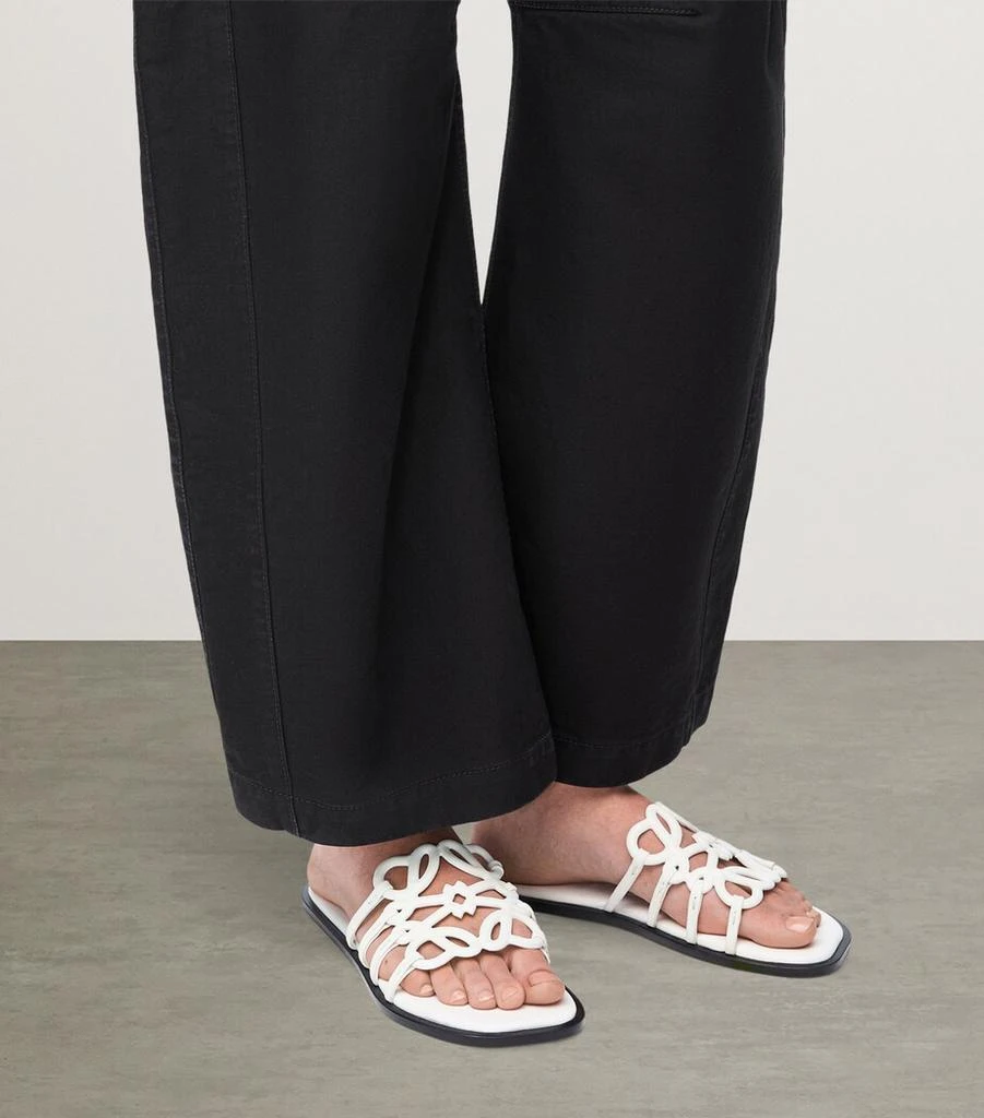 Loewe Leather Petal Anagram Slides 2