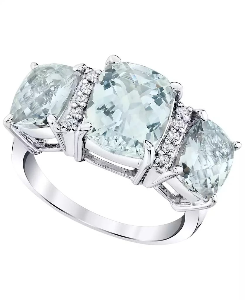 Macy
s Aquamarine (1-1/10 ct. t.w.) 
Diamond (1/5 ct. t.w.) Ring in 14k White Gold