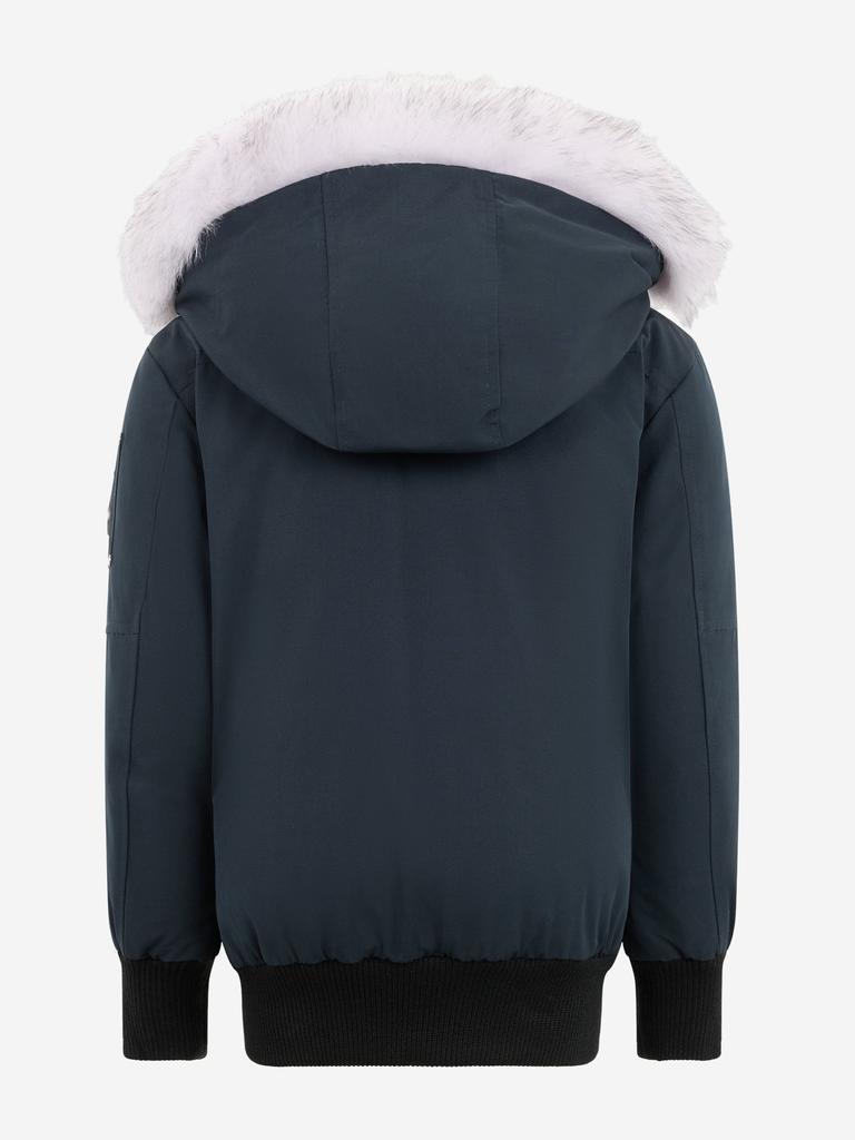 Moose Knuckles Moose Knuckles Kids Down Padded Bomber Jacket in Navy