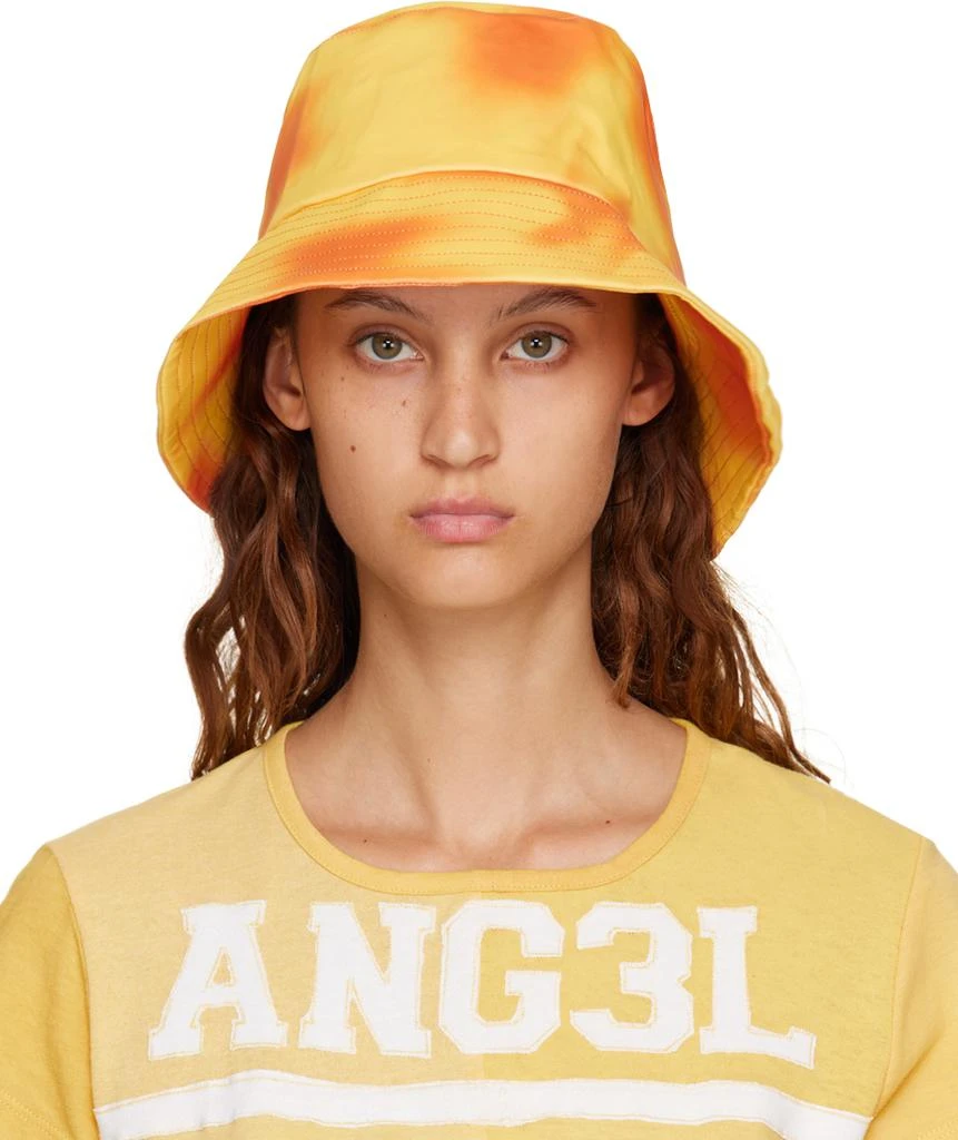 Danielle Guizio SSENSE Exclusive Yellow Mona Bucket Hat 1