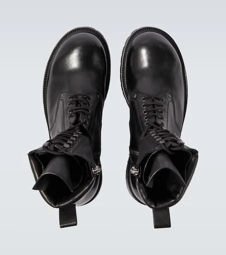 Rick Owens Leather combat boots 4