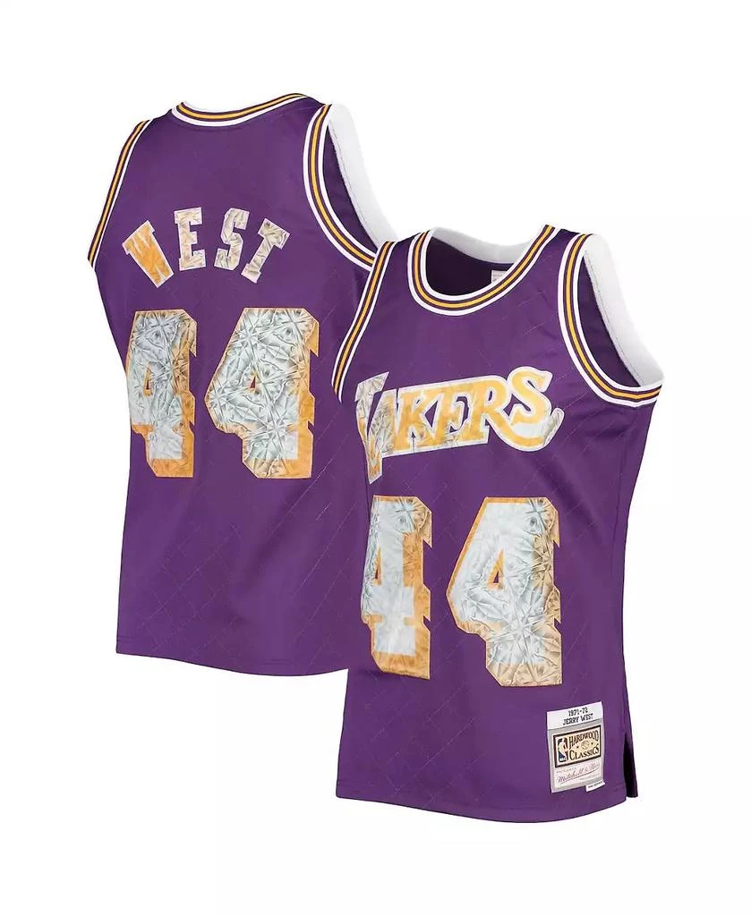 Mitchell & Ness Men's Jerry West Purple Los Angeles Lakers 1971-72 Hardwood Classics 75th Anniversary Diamond Swingman Jersey 1