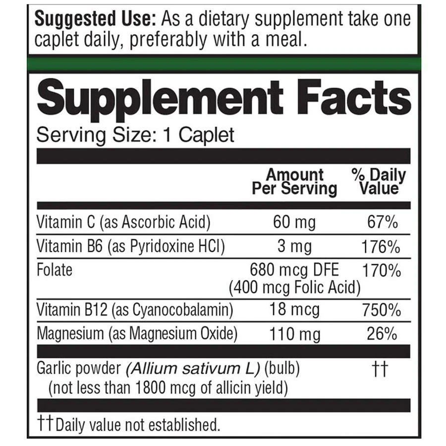 Garlique Garlic Extract Supplement, Healthy Blood Pressure Formula 5