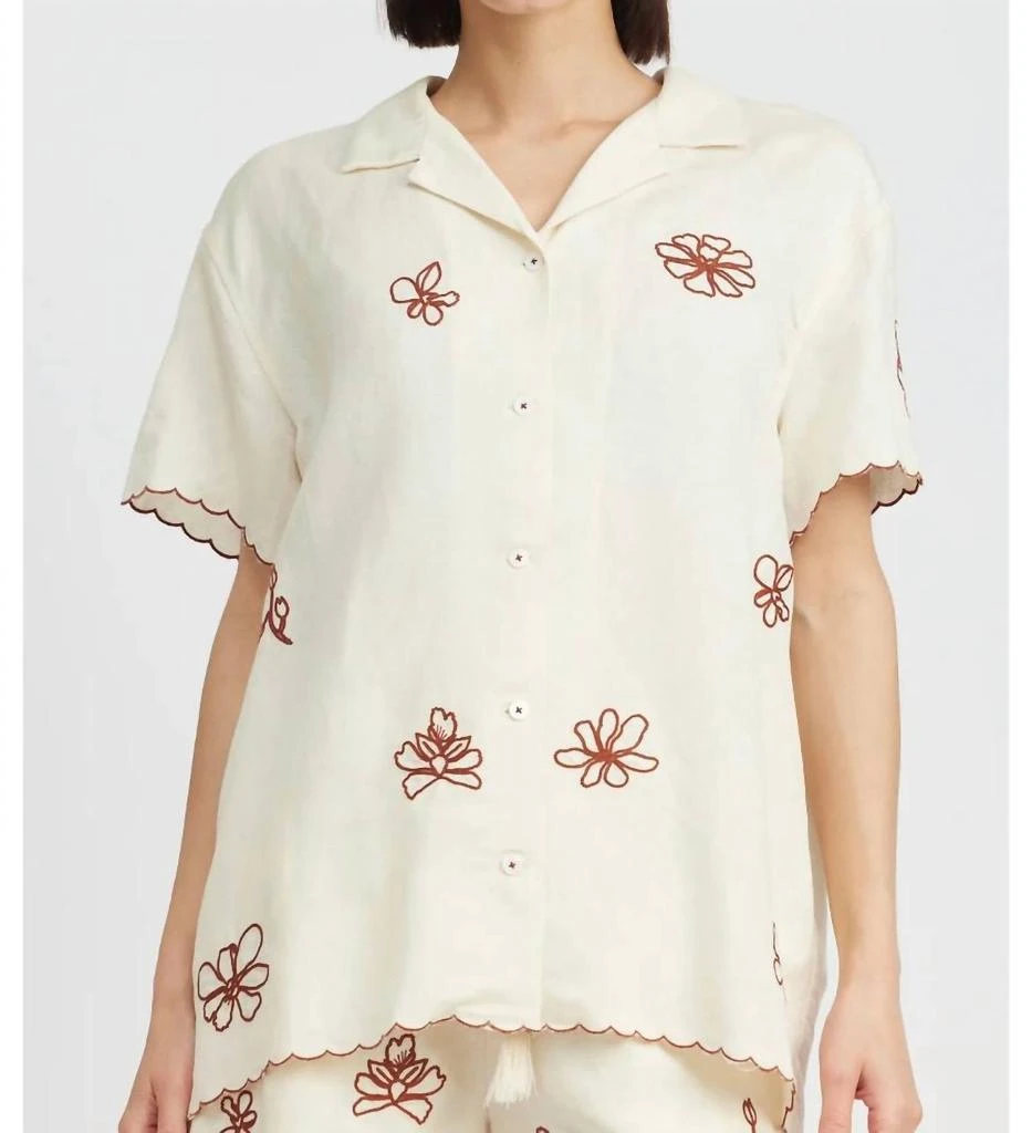 Jacquie The Label Eva Top In Natural 1