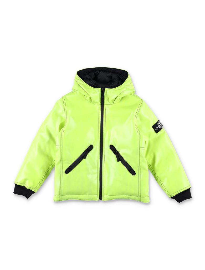 Stone Island Junior Logo Patch Zip-Up Jacket – On Sale Now