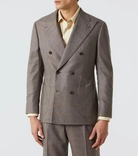 Thom Sweeney Prince of Wales check wool suit 4