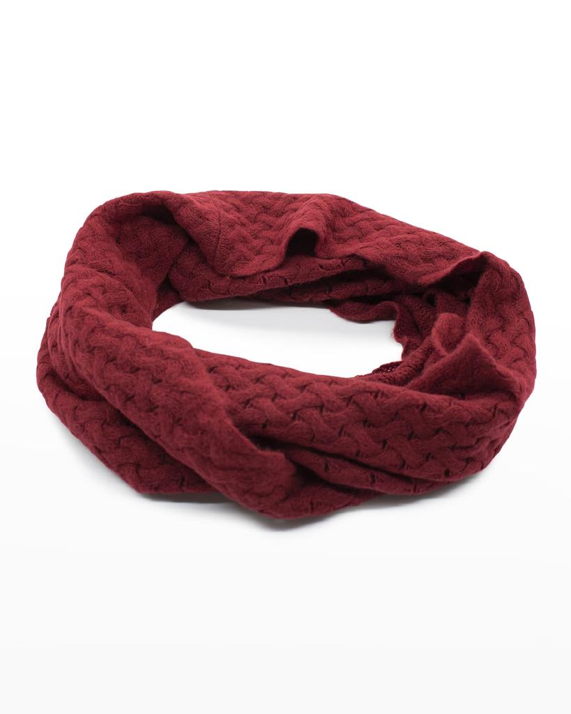 Portolano Basketweave Cashmere Infinity Scarf