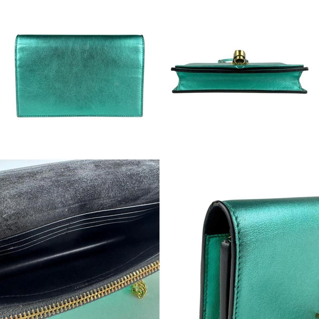 Yves Saint Laurent Leather Chain/Shoulder Wallet (Pre-Owned) 3