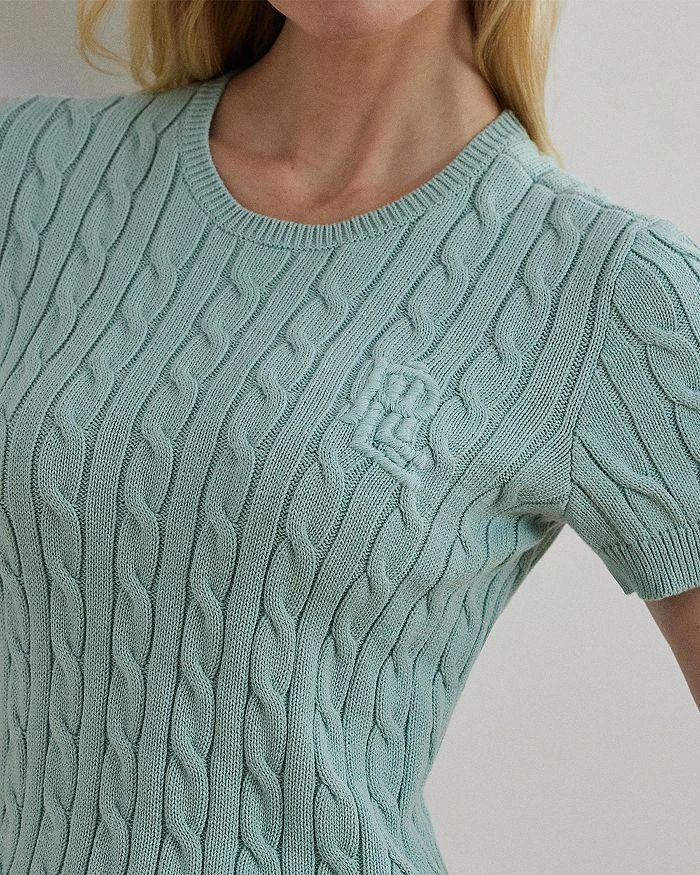 Ralph Lauren Cable Knit Cotton Short Sleeve Sweater 4